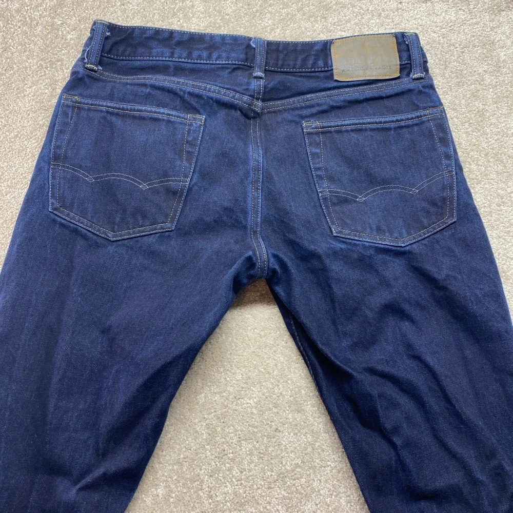 American Eagle Outfitters Jeans Mens 32x32 Slim‎ Taper Dark Wash Button Fly